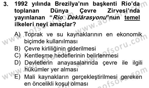 Arkeolojik Alan Yönetimi Dersi 2012 - 2013 Yılı (Vize) Ara Sınav Soruları 3. Soru