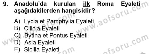 Arkeolojik Alan Yönetimi Dersi 2012 - 2013 Yılı (Vize) Ara Sınav Soruları 9. Soru