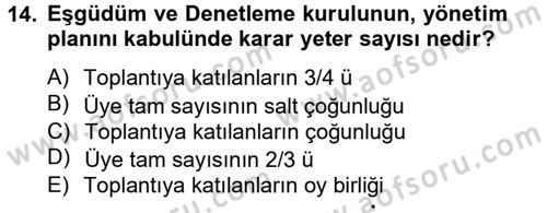 Arkeolojik Alan Yönetimi Dersi 2014 - 2015 Yılı (Vize) Ara Sınavı 14. Soru