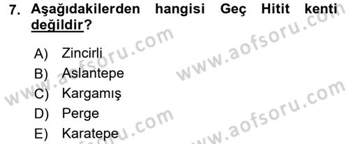 Arkeolojik Alan Yönetimi Dersi 2016 - 2017 Yılı (Vize) Ara Sınav Soruları 7. Soru