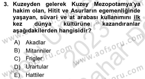 Arkeolojik Alan Yönetimi Dersi 2023 - 2024 Yılı (Vize) Ara Sınav Soruları 3. Soru