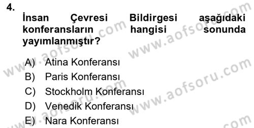 Arkeolojik Alan Yönetimi Dersi 2023 - 2024 Yılı (Vize) Ara Sınav Soruları 4. Soru