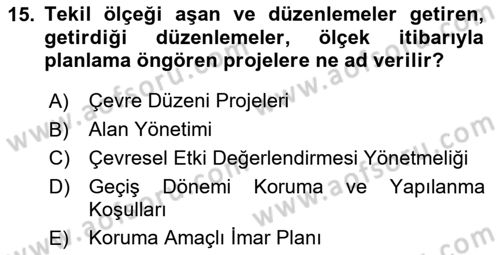 Arkeolojik Alan Yönetimi Dersi 2025 - 2026 Yılı (Vize) Ara Sınav Soruları 15. Soru