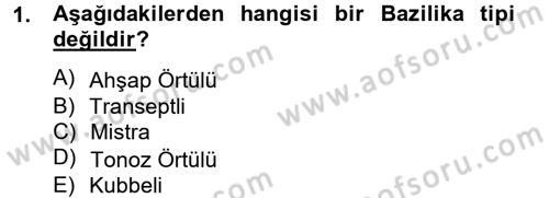 Ortaçağdan Günümüze Anadolu Uygarlıkları Dersi 2014 - 2015 Yılı (Vize) Ara Sınav Soruları 1. Soru