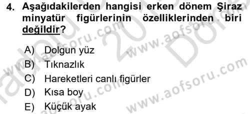 Ortaçağdan Günümüze Anadolu Uygarlıkları Dersi 2015 - 2016 Yılı (Final) Dönem Sonu Sınav Soruları 4. Soru