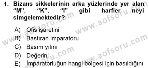 Ortaçağdan Günümüze Anadolu Uygarlıkları Dersi 2016 - 2017 Yılı 3 Ders Sınav Soruları 1. Soru