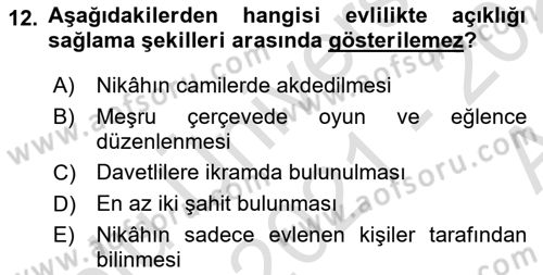 Ortaçağdan Günümüze Anadolu Uygarlıkları Dersi 2021 - 2022 Yılı (Vize) Ara Sınav Soruları 12. Soru