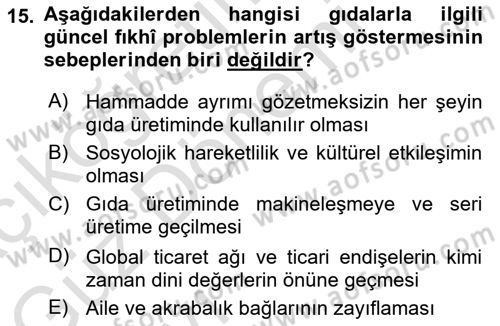 Ortaçağdan Günümüze Anadolu Uygarlıkları Dersi 2021 - 2022 Yılı (Vize) Ara Sınav Soruları 15. Soru