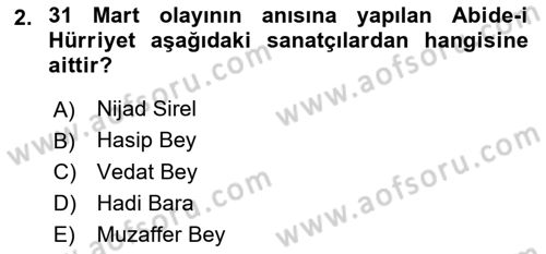 Ortaçağdan Günümüze Anadolu Uygarlıkları Dersi 2023 - 2024 Yılı (Final) Dönem Sonu Sınav Soruları 2. Soru