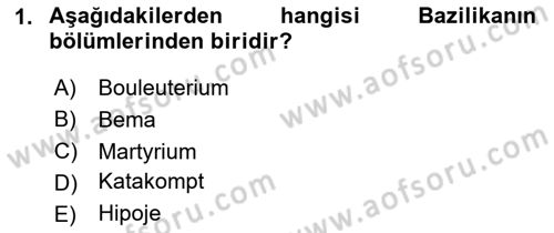 Ortaçağdan Günümüze Anadolu Uygarlıkları Dersi 2024 - 2025 Yılı Yaz Okulu Sınav Soruları 1. Soru