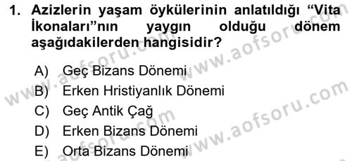 Ortaçağdan Günümüze Anadolu Uygarlıkları Dersi 2025 - 2026 Yılı Yaz Okulu Sınav Soruları 1. Soru