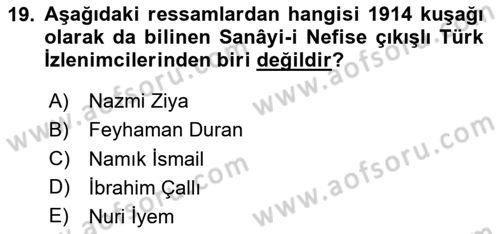 Ortaçağdan Günümüze Anadolu Uygarlıkları Dersi 2025 - 2026 Yılı Yaz Okulu Sınav Soruları 19. Soru