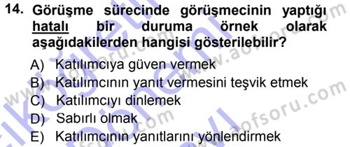 Sosyal Bilimlerde Araştırma Yöntemleri Dersi 2012 - 2013 Yılı (Final) Dönem Sonu Sınav Soruları 14. Soru