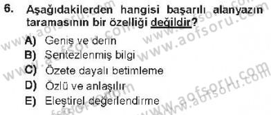Sosyal Bilimlerde Araştırma Yöntemleri Dersi 2012 - 2013 Yılı Tek Ders Sınav Soruları 6. Soru