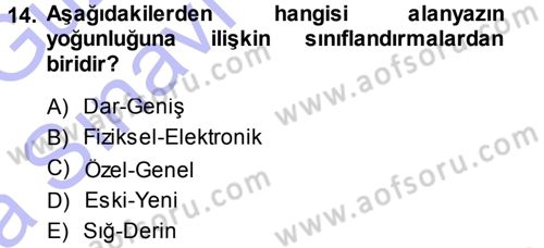 Sosyal Bilimlerde Araştırma Yöntemleri Dersi Ara Sınavı Deneme Sınav Soruları 14. Soru