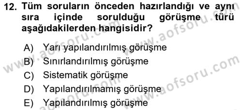 Sosyal Bilimlerde Araştırma Yöntemleri Dersi 2015 - 2016 Yılı (Final) Dönem Sonu Sınav Soruları 12. Soru