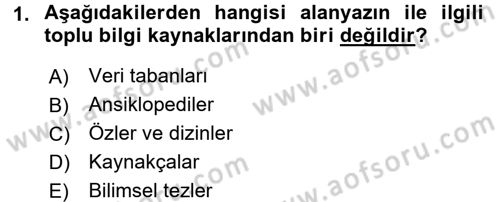 Sosyal Bilimlerde Araştırma Yöntemleri Dersi 2015 - 2016 Yılı Tek Ders Sınav Soruları 1. Soru