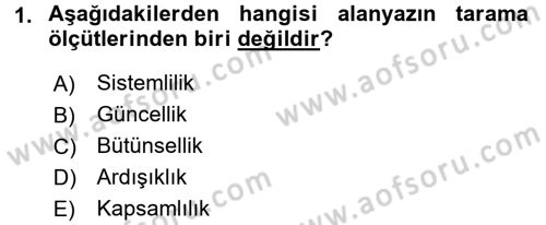 Sosyal Bilimlerde Araştırma Yöntemleri Dersi 2016 - 2017 Yılı 3 Ders Sınav Soruları 1. Soru