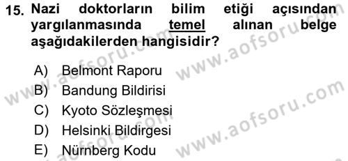 Sosyal Bilimlerde Araştırma Yöntemleri Dersi 2016 - 2017 Yılı 3 Ders Sınav Soruları 15. Soru