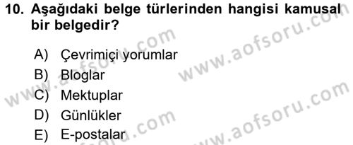 Sosyal Bilimlerde Araştırma Yöntemleri Dersi 2016 - 2017 Yılı (Final) Dönem Sonu Sınav Soruları 10. Soru