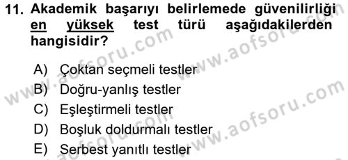 Sosyal Bilimlerde Araştırma Yöntemleri Dersi 2017 - 2018 Yılı (Final) Dönem Sonu Sınavı 11. Soru