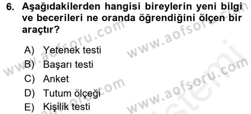 Sosyal Bilimlerde Araştırma Yöntemleri Dersi 2017 - 2018 Yılı (Final) Dönem Sonu Sınavı 6. Soru