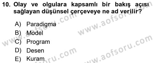Sosyal Bilimlerde Araştırma Yöntemleri Dersi 2018 - 2019 Yılı 3 Ders Sınav Soruları 10. Soru