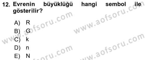 Sosyal Bilimlerde Araştırma Yöntemleri Dersi 2018 - 2019 Yılı (Final) Dönem Sonu Sınav Soruları 12. Soru