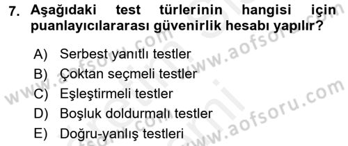 Sosyal Bilimlerde Araştırma Yöntemleri Dersi 2018 - 2019 Yılı (Final) Dönem Sonu Sınav Soruları 7. Soru