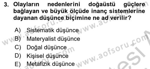 Sosyal Bilimlerde Araştırma Yöntemleri Dersi 2018 - 2019 Yılı Yaz Okulu Sınav Soruları 3. Soru