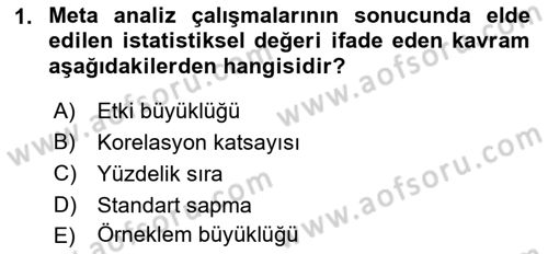 Sosyal Bilimlerde Araştırma Yöntemleri Dersi 2022 - 2023 Yılı (Final) Dönem Sonu Sınav Soruları 1. Soru