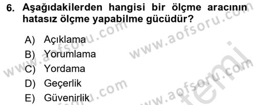 Sosyal Bilimlerde Araştırma Yöntemleri Dersi 2022 - 2023 Yılı (Final) Dönem Sonu Sınav Soruları 6. Soru