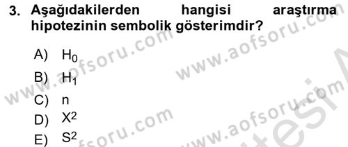 Sosyal Bilimlerde Araştırma Yöntemleri Dersi 2023 - 2024 Yılı (Vize) Ara Sınav Soruları 3. Soru