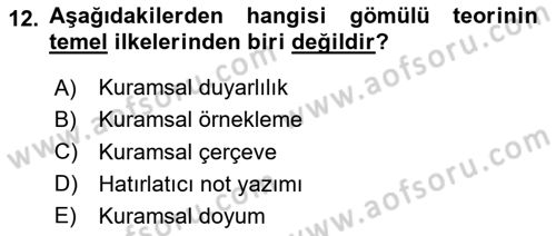 Sosyal Bilimlerde Araştırma Yöntemleri Dersi 2024 - 2025 Yılı (Vize) Ara Sınavı 12. Soru