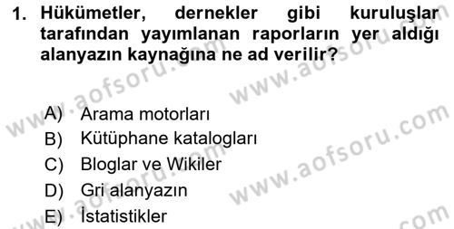 Sosyal Bilimlerde Araştırma Yöntemleri Dersi 2024 - 2025 Yılı (Final) Dönem Sonu Sınav Soruları 1. Soru