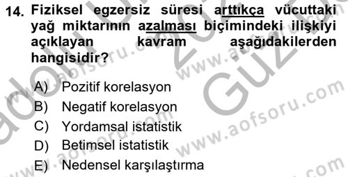 Sosyal Bilimlerde Araştırma Yöntemleri Dersi 2025 - 2026 Yılı (Vize) Ara Sınav Soruları 14. Soru