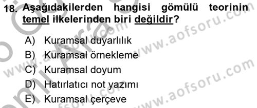 Sosyal Bilimlerde Araştırma Yöntemleri Dersi 2025 - 2026 Yılı (Vize) Ara Sınav Soruları 18. Soru