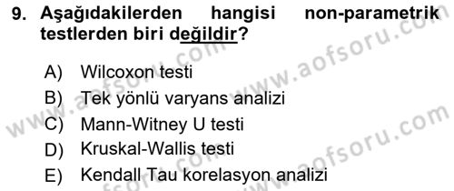 Sosyal Bilimlerde Araştırma Yöntemleri Dersi 2025 - 2026 Yılı (Final) Dönem Sonu Sınav Soruları 9. Soru