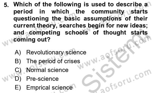 Research Methods Dersi 2018 - 2019 Yılı Yaz Okulu Sınav Soruları 5. Soru