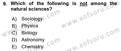 Research Methods Dersi 2021 - 2022 Yılı (Vize) Ara Sınav Soruları 9. Soru