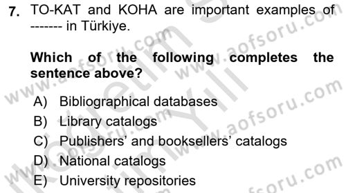 Research Methods Dersi 2022 - 2023 Yılı Yaz Okulu Sınav Soruları 7. Soru