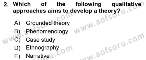 Research Methods Dersi 2024 - 2025 Yılı (Final) Dönem Sonu Sınav Soruları 2. Soru