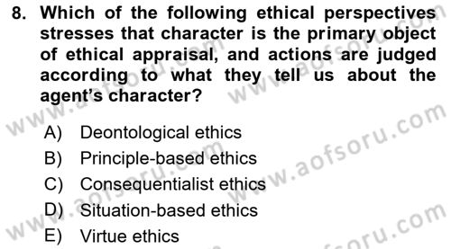 Research Methods Dersi 2024 - 2025 Yılı Yaz Okulu Sınav Soruları 8. Soru