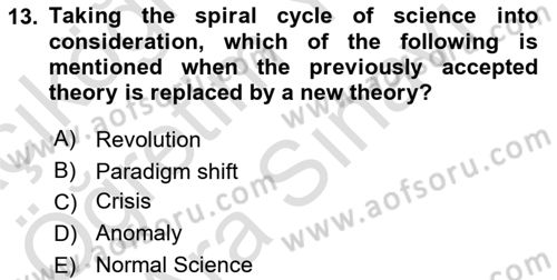 Research Methods Dersi 2025 - 2026 Yılı (Vize) Ara Sınav Soruları 13. Soru