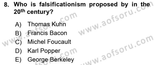 Research Methods Dersi 2025 - 2026 Yılı (Vize) Ara Sınav Soruları 8. Soru