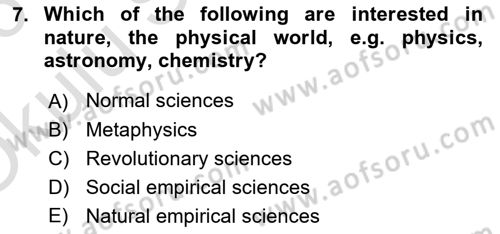 Research Methods Dersi 2025 - 2026 Yılı Yaz Okulu Sınav Soruları 7. Soru