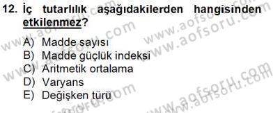Bilimsel Araştırma Yöntemleri Dersi 2012 - 2013 Yılı (Final) Dönem Sonu Sınav Soruları 12. Soru