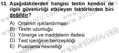 Bilimsel Araştırma Yöntemleri Dersi 2013 - 2014 Yılı Tek Ders Sınav Soruları 13. Soru