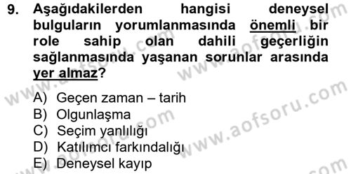 Uluslararası İlişkilerde Araştırma Yöntemleri Dersi 2012 - 2013 Yılı (Vize) Ara Sınav Soruları 9. Soru