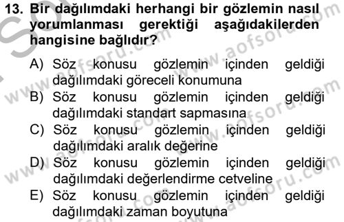 Uluslararası İlişkilerde Araştırma Yöntemleri Dersi 2012 - 2013 Yılı (Final) Dönem Sonu Sınav Soruları 13. Soru
